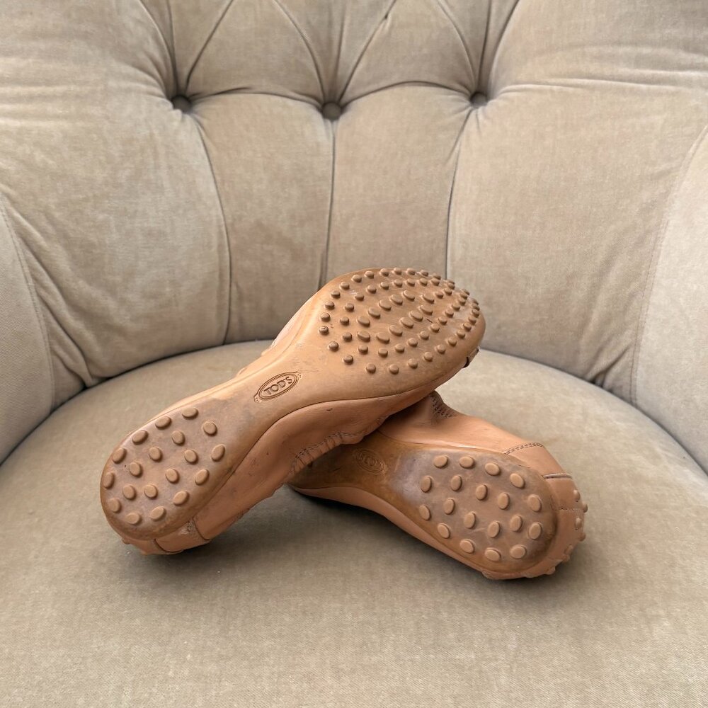 Auth. TOD'S Italy Genuine Leather & Patent Gommino Ballet Scrunch Driving Shoes - Picture 7 of 7